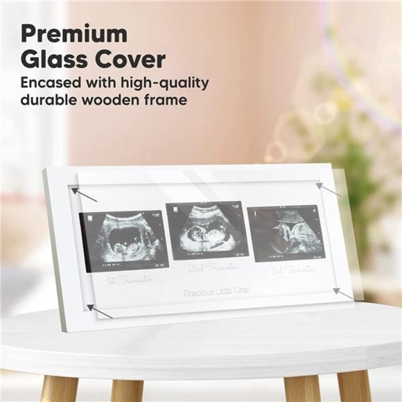 Sonogram Picture Frame - Trio Ultrasound Picture Frames  -  (Alpine White) - Picture 6 of 6